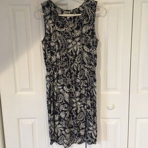 Loft blue floral dress. Size medium.